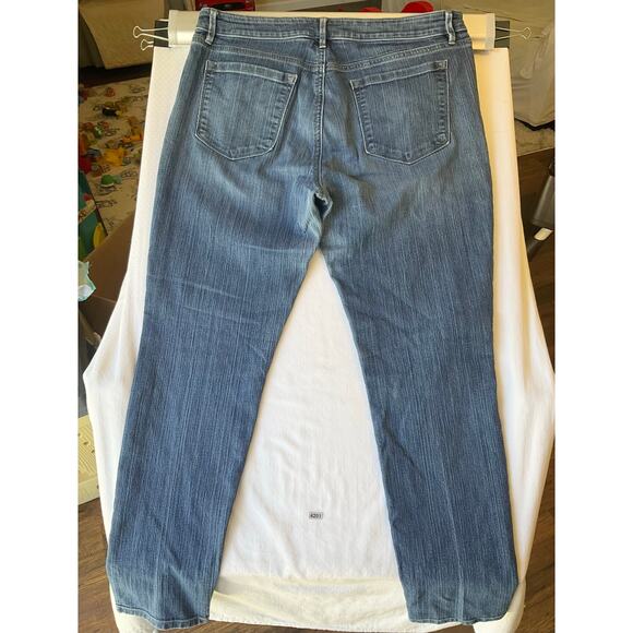 Ann Taylor LOFT Women Curvy Skinny Jeans size 12 Blue Mid Rise Boot Cut - Picture 10 of 10